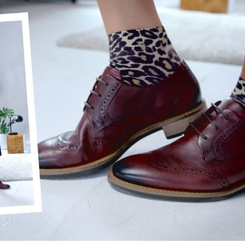 Ecco Women's Burgundy Leather Moccasins